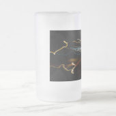 zwarte schutter van glasbier mok (Center)