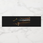 zwarte schutter waterfles etiket (Enkel label)