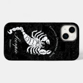 Zwarte Scorpio Zodiac Astrology Personality Custom Case-Mate iPhone Case (Achterkant (horizontaal))