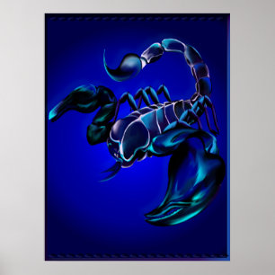 Zwarte Scorpion-Posters Poster