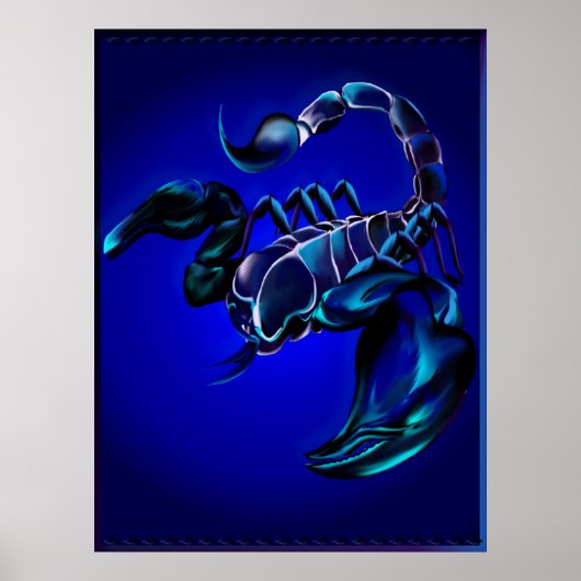Zwarte Scorpion-Posters Poster (Voorkant)