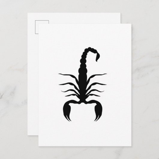 Zwarte Scorpion Scorpio Gift Idee Uitnodiging Briefkaart (Voorkant / Achterkant)