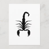 Zwarte Scorpion Scorpio Gift Idee Uitnodiging Briefkaart (Voorkant)