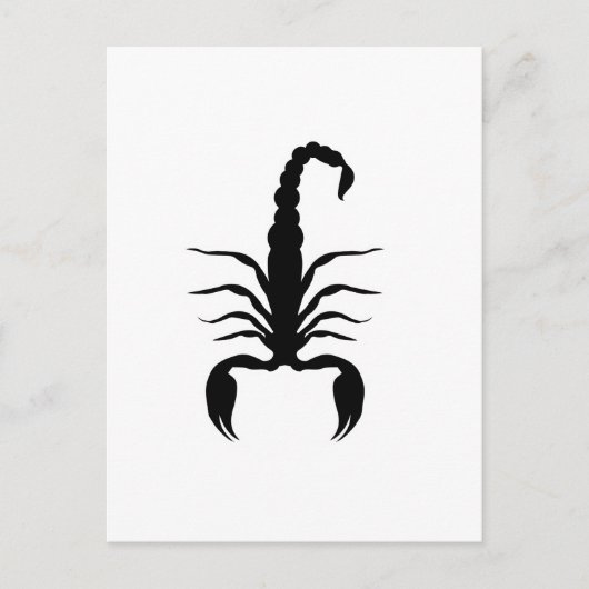 Zwarte Scorpion Scorpio Gift Idee Uitnodiging Briefkaart (Voorkant)