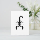 Zwarte Scorpion Scorpio Gift Idee Uitnodiging Briefkaart (Staand voorkant)