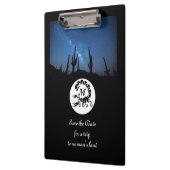 Zwarte Scorpion Silhouette Monogram Foto Klembord (Links)