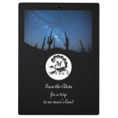 Zwarte Scorpion Silhouette Monogram Foto Klembord (Achterkant)