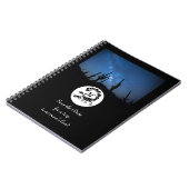 Zwarte Scorpion Silhouette Monogram Foto Notitieboek (Linkerzijde)