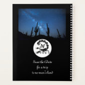Zwarte Scorpion Silhouette Monogram Foto Planner (Achterkant)