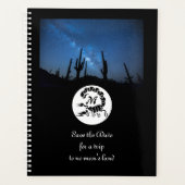 Zwarte Scorpion Silhouette Monogram Foto Planner (Voorkant)
