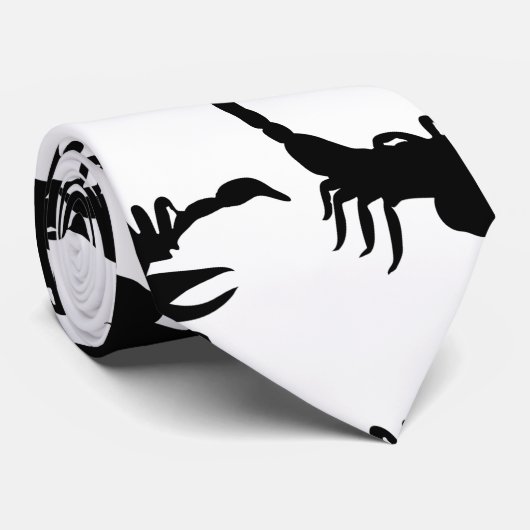 Zwarte Scorpions Stropdas (Opgerold)
