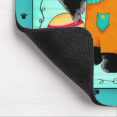 Zwarte Scottie Terrier Dog Name Persoonlijk Blauwg Muismat (Hoek)