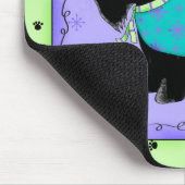 Zwarte Scottie Terrier Dog Name Persoonlijk Groen Muismat (Hoek)