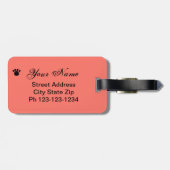 Zwarte Scottie Terrier Dog Name Persoonlijk Sinaas Bagagelabel (Achterkant horizontaal)