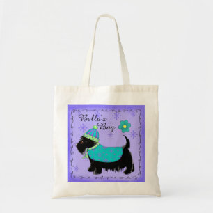 Zwarte Scottie Terrier Hond Gepersonaliseerde Paar Tote Bag