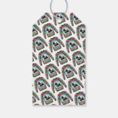 Zwarte Scotty Dog Lelijke Kersttrui Cadeaulabel (Achterkant)