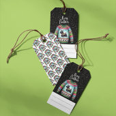 Zwarte Scotty Dog Lelijke Kersttrui Cadeaulabel