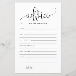 Zwarte Script Advies voor de Nieuwgetrouwden Huwel