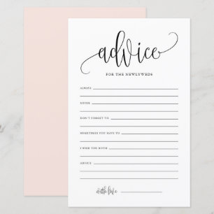 Zwarte Script Advies voor de Nieuwgetrouwden Huwel