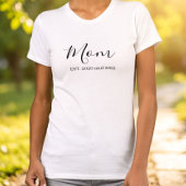 Zwarte Script Erkende Moeder T-shirt