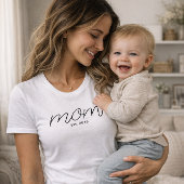 Zwarte Script Established Moeder T-shirt 