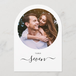 Zwarte Script Foto Gebogen Tafelnummer