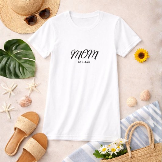 Zwarte Script Gevestigde Moeder T-shirt