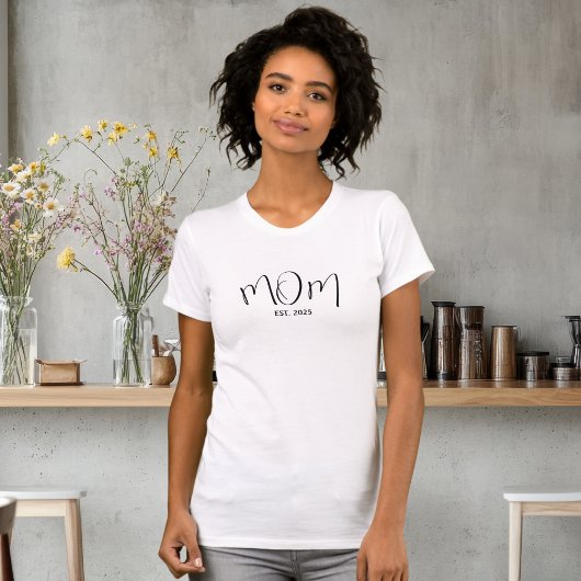 Zwarte Script Gevestigde Moeder  T-shirt