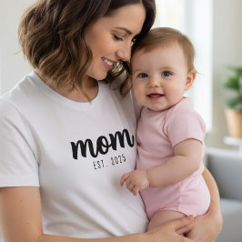 Zwarte Script Gevestigde Moeder T-shirt