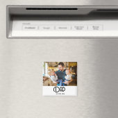 Zwarte Script Grunge Vader Gevestigd Magneet (Insitu (Vaatwasser))