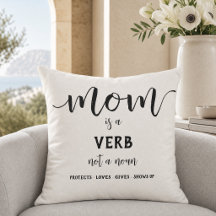Zwarte Script Moeder is een Werkwoord Moederschap 