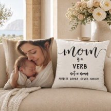 Zwarte Script Moeder is een Werkwoord Moederschap 