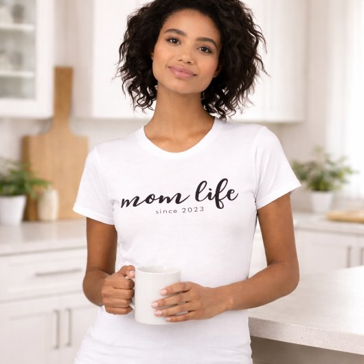 Zwarte Script Moeder Leven T-shirt