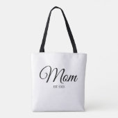Zwarte Script Moeder Opgericht Nieuwe Moeder Cadea Tote Bag (Achterkant)