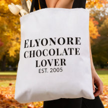 Zwarte Script Naam Gevestigde Chocolade Liefhebber
