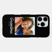 Zwarte Script Oma Gevestigd iPhone Hoesje (Achterkant horizontaal)