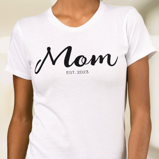 Zwarte Script Opgerichte Moeder T-shirt