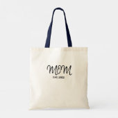 Zwarte Script Oprichting Moeder Boodschappentas Tote Bag (Achterkant)