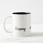 Zwarte Script Oprichtingsoma Tweekleurige Koffiemok (Links)