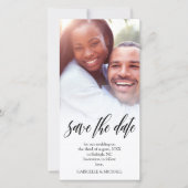 Zwarte Script Overlay Save the Date Foto (Voorkant)