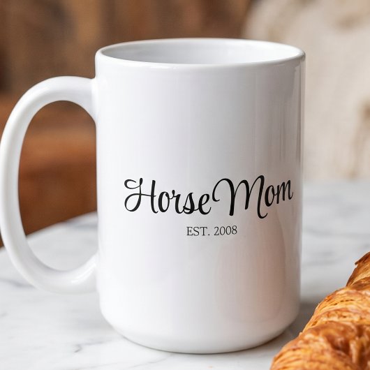 Zwarte Script Paarden Moeder Gevestigd  Koffiemok