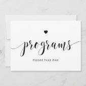 Zwarte Script-programma's Neem één teken (Voorkant)