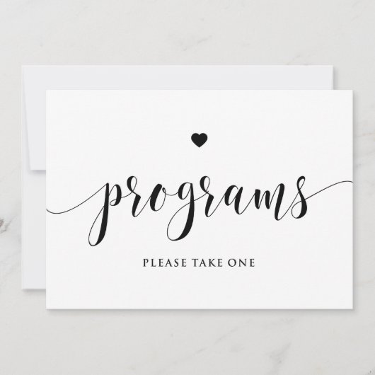 Zwarte Script-programma's Neem één teken (Voorkant)