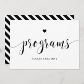 Zwarte Script-programma's Neem één teken (Voorkant / Achterkant)