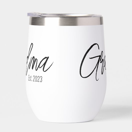 Zwarte Script Typografie Oma Opgericht Jaar (Rechts)
