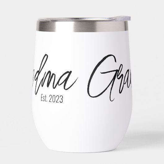 Zwarte Script Typografie Oma Opgericht Jaar (Links)