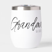 Zwarte Script Typografie Oma Opgericht Jaar (Voorkant)