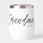Zwarte Script Typografie Oma Opgericht Jaar (Achterkant)