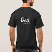 Zwarte script Vader Opgericht T-shirt (Achterkant)