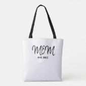Zwarte Script Vastgestelde Moeder Boodschappentas Tote Bag (Achterkant)